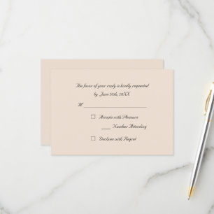 Rustieke Aarde Elegante Feest RSVP Uitnodigingskaa Kaartje