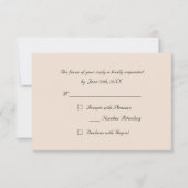 Rustieke aarde elegante feest RSVP-uitnodigingskaa RSVP Kaartje (Voorkant)