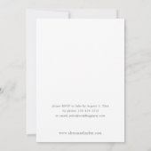 Rustieke aarde en champagne bloemen repetitie dine kaart (Achterkant)