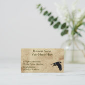 Rustieke aarde Peregrine Falcon Visitekaartjes (Staand voorkant)