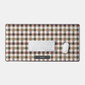 Rustieke aardetone plaidpatroon bureaumat (Keyboard & Muis)