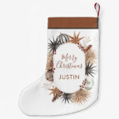Rustieke Aardige Vrolijke Kerstnaam Kleine Kerstsok (Achterkant)