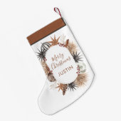 Rustieke Aardige Vrolijke Kerstnaam Kleine Kerstsok (Achterkant (Hangend))