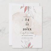 Rustieke Aardse Aquarel Bloem Bruiloft Save The Date (Voorkant)