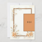 Rustieke Aardse Bloemen Harmonie Huwelijk (Achterkant)