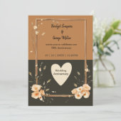 Rustieke Aardse Bloemen Harmonie Huwelijk (Staand voorkant)