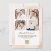 Rustieke Aardse Bloemige Herfst Foto QR Code Bruil Kaart (Achterkant)