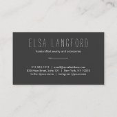 Rustieke Aardse Boheemse Antlers Donkergrijs Visitekaartje (Achterkant)