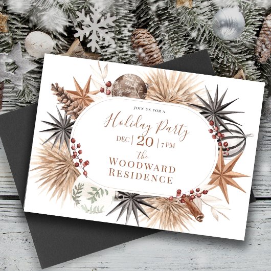 Rustieke aardse feestelijke party  kaart