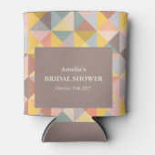 Rustieke Aardse Geometrische Chic Custom Vrijgezel Blikjeskoeler (Voorkant)