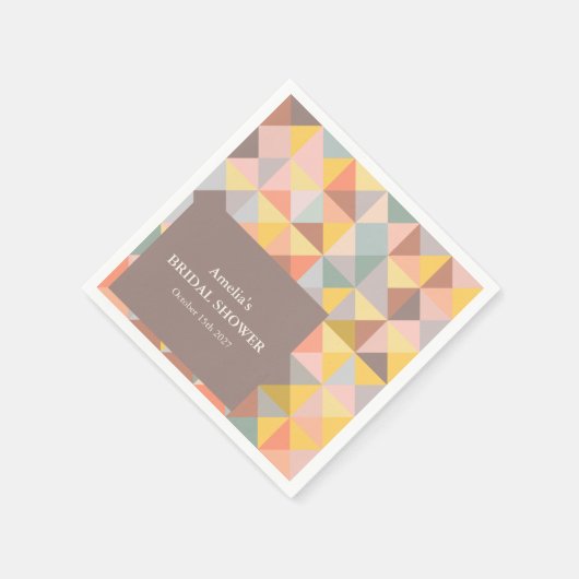 Rustieke Aardse Herfst Neutrale Aangepaste Bruidsb Servet (Hoek)