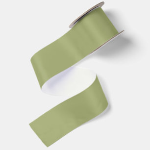 Rustieke aardse mosgroene effen kleur satijnen lint