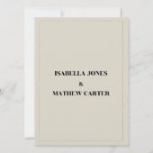 Rustieke aardse neutrale gouden glitter strik brui kaart (Achterkant)