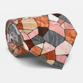 Rustieke aardse terracotta- en marmeren stenen moz stropdas (Opgerold)