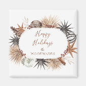 Rustieke Aardse Vakantie Familienaam Magneet (Voorkant)