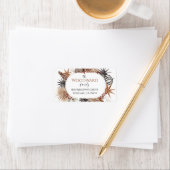 Rustieke aardse vakantie retouradres sticker (Insitu)