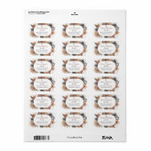 Rustieke aardse vakantie retouradres sticker (Full Sheet)