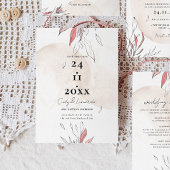 Rustieke Aardse Waterverf Bloemen Huwelijk Save The Date