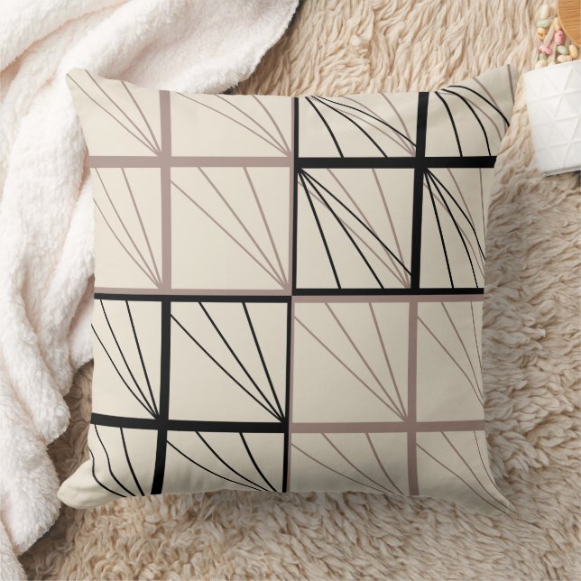 Rustieke aardtonen geometrisch Sierkussen (Deken)