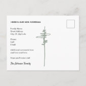 Rustieke Abstracte bergen en bos Nieuw adres Aankondigingskaart (Achterkant)