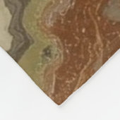 Rustieke Abstracte Olijfgroene Amber Mosterd Print Fleece Deken (Hoek)