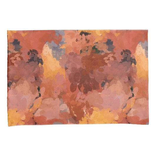 Rustieke Abstracte Waterverf Autumn Art Kussensloop (Voorkant-Rechts)