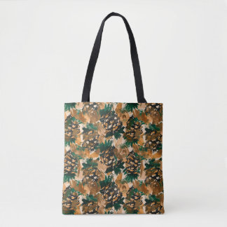 Rustieke Abstracte Waterverf Pinecones Tote Bag