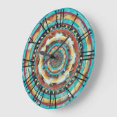 Rustieke Abstracte zuidwestelijke muurklok Grote Klok (Hoek)