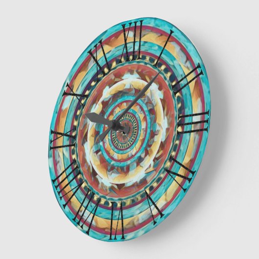 Rustieke Abstracte zuidwestelijke muurklok Grote Klok (Hoek)