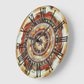 Rustieke Abstracte zuidwestelijke muurklok Grote Klok (Hoek)