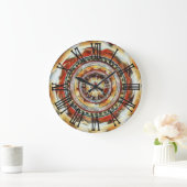 Rustieke Abstracte zuidwestelijke muurklok Grote Klok (Huis)