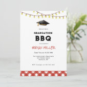 Rustieke achtertuin BBQ afstudeerfeest  Kaart (Staand voorkant)