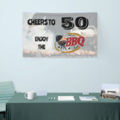 Rustieke achtertuin BBQ Grill Banner (Beurs)