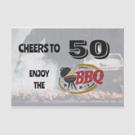 Rustieke achtertuin BBQ meisje Tissuepapier