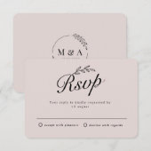 Rustieke achtertuin botanisch blad handgeschreven  kaart (Voorkant / Achterkant)