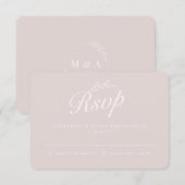 Rustieke achtertuin botanische blad handgeschreven kaart (Voorkant / Achterkant)