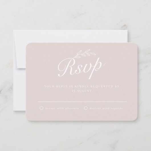 Rustieke achtertuin botanische blad handgeschreven kaart (Voorkant)