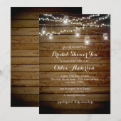 Rustieke Achtertuin High Tea Bruids Douche Uitnodi Kaart (Voorkant / Achterkant)