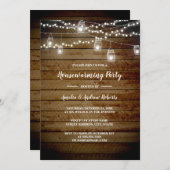 Rustieke achtertuin housewarming party uitnodiging (Voorkant / Achterkant)