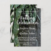 Rustieke achtertuin schuur hout en kruiden Trouwen Kaart (Voorkant / Achterkant)