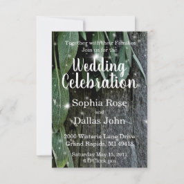 Rustieke achtertuin schuur hout en kruiden Trouwen Kaart