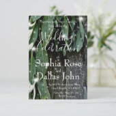 Rustieke achtertuin schuur hout en salie bruiloft kaart (Staand voorkant)