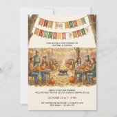 Rustieke achtertuin 'Sipp en snij'-pompoenfeest Kaart (Voorkant)