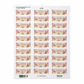Rustieke Acorn Berry Garland Kerstvakantie Etiket (Full Sheet)
