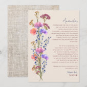 Rustieke acryl bloemen zal je mijn bruidsmeisje zi feestdagenkaart (Voorkant / Achterkant)