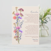 Rustieke acryl bloemen zal je mijn bruidsmeisje zi feestdagenkaart (Staand voorkant)