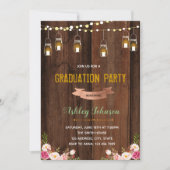 Rustieke afstudeerfeest uitnodiging (Voorkant)