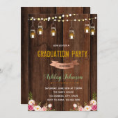 Rustieke afstudeerfeest uitnodiging (Voorkant / Achterkant)