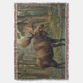 Rustieke Alaska eland boho bos groen Deken (Voorkant Verticaal)