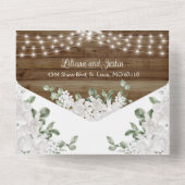 Rustieke All-in-one Trouwuitnodiging All In One Uitnodiging (Achterkant)